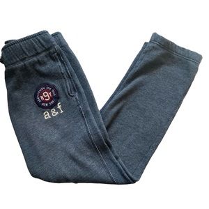 Abercrombie Kids Gray Sweatpant Pockets Cozy Cotton Poly Drawstring Waist Medium